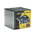Fellowes Thin Jewel Case, Clear/Black, 25/Pack FEL98316