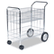 Fellowes Wire Mail Cart, 22-1/4w x 38-1/2d x 39-1/4h, Chrome FEL40912