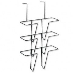Fellowes Wire Partition Additions Three-Pocket Organizer, 12 5/8 x 23 1/4, Black FEL75810