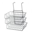 Fellowes Wire Partition Additions Three-Tray Organizer, 13 1/2 x 11 7/8, Black FEL75310