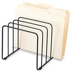 Fellowes Wire Vertical File, Five Sections, 10 1/4w x 8d x 7 1/2h, Black FEL72351