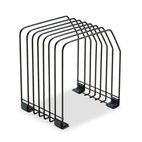 Fellowes Workstation File Organizer, Seven Sections, Wire,7 3/8w x 5 7/8d x 8 1/4h, Black FEL68112