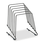 Fellowes Workstation Step File II, Five Sections, Wire, 7 1/4w x 6d x 8 1/4h, Black FEL69712