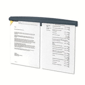 Fellowesamp;reg; Partition Additions Note Rail, 18w x 1 15/16h, Dark Graphite