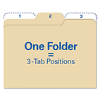 find It Findit File Folders, 1/3 Cut, 11 Point Stock, Letter, Manila, 80/Pack IDEFT07046