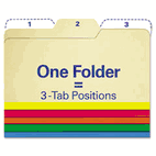 find It FindIt File Folders, 1/3 Cut, 11 Pt Stock, Letter, Assorted, 80/PK IDEFT07070
