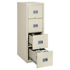 FireKing Patriot Insulated 4-Drawer Fire File, 17-3/4w x 25d x 52-3/4h, Parchment FIR4P1825CPA