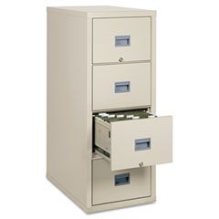 FireKing Patriot Insulated 4-Drawer Fire File, 17-3/4w x 31-5/8d x 52-3/4h, Parchment FIR4P1831CPA