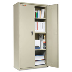 FireKing Storage Cabinet, 36w x 19-1/4d x 72h, UL Listed 350, Parchment FIRCF7236D