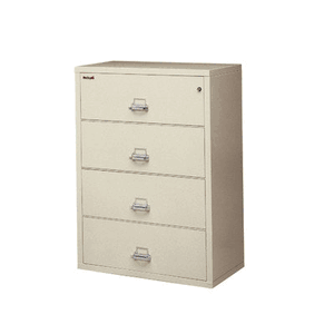 Fireproof 4-Drawer Vertical File Finish: Parchment, Lock: Combination Lock