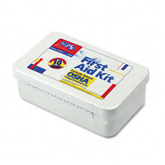First Aid Only Unitized First Aid Kit for 10 People, 46 Pieces, OSHA/ANSI, Plastic Case FAO240AN