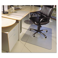 Floortex ClearTex Chairmats for Hard Floors, 48 x 60, No Lip, Clear FLR1215219ER