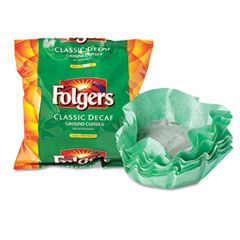 Folgers Coffee Filter Packs, Decaffeinated Classic Roast, .9 oz., 40/Carton FOL06122