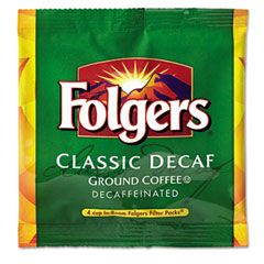 Folgers Coffee Filter Packs, Decaffeinated, In-Room Lodging, .9 oz, 200/Carton FOL06547