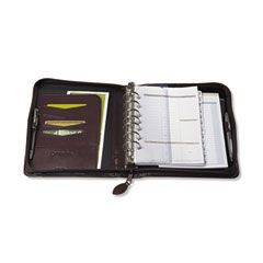 FranklinCovey Sierra Simulated Leather Ring Bound Organizer, 5-1/2 x 8-1/2, Burgundy FDP34731