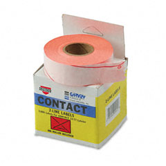 Garvey Two-Line Pricemarker Labels, 5/8 x 13/16, Fluor. Red, 1000/Roll, 3 Rolls/Box COS090951