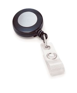GBC Badgemates Retractable Badge Reels, Black, 25 Reels per Pack (3748022)
