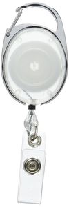 GBC BadgeMates Translucent Carabiner Badge Reel, Clear, 25 Reels per Pack (3748080)