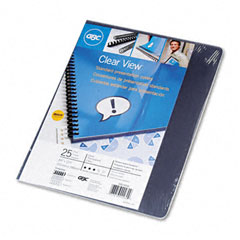 GBC Clear View Presentation Binding System Cover, 11-1/4 x 8-3/4, Clear, 25/Pack GBC2001036