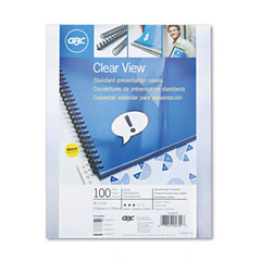 GBC Clear View Presentation Binding System Cover, 11 x 8-1/2, Clear, 100/Box GBC2020034