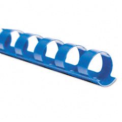 GBC CombBind Standard Spines, 3/8" Diameter, 55 Sheet Capacity, Navy, 25/Box GBC4090267