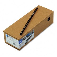 GBC CombBind Standard Spines, 3/8" Diameter, 55 Sheet Capacity, Navy Blue, 100/Box GBC4011485