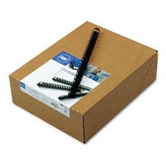 GBC CombBind Standard Spines, 5/8" Diameter, 125 Sheet Capacity, Navy Blue, 100/Box GBC4013485