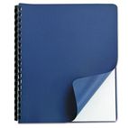 GBC Grain Presentation Covers, 11 x 8-1/2, Embossed Texture, Navy Blue, 50 Covers GBC25030