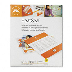 GBC HeatSeal Laminating Pouches, 3 mil, 9 x 11-1/2, 50/Box GBC3745690