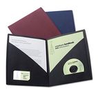 GBC IMPACT Designer Two-Pocket Folder, 11 x 8-1/2, Black, 5/Pack GBC55518