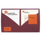 GBC IMPACT Designer Two-Pocket Folder, 11 x 8-1/2, Burgundy, 5/Pack GBC55516