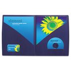 GBC IMPACT Designer Two-Pocket Folder, 11 x 8-1/2, Navy, 5/Pack GBC55517