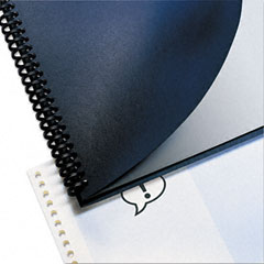 GBC Leather Look Binding System Covers, 11-1/4 x 8-3/4, Black, 200 Sets/Box GBC2000712