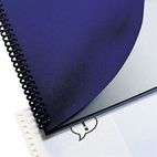 GBC Leather Look Binding System Covers, 11-1/4 x 8-3/4, Navy, 200 Sets/Box GBC2000711