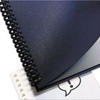 GBC Leather Look Binding System Covers, 11 x 8-1/2, Navy/Navy, 100 Sets/Box GBC9742490
