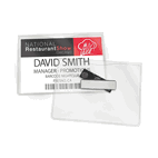 GBC Magnetic Badge Holders, 3 Touch Point Magnet, For Horizontal 4 x 3-Inch Inserts, Clear, 6 Pack (3748103)
