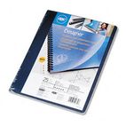 GBC Opaque Plastic Binding System Covers, 11-1/4 x 8-3/4, Navy, 25/Pack GBC25730