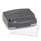 GBC Swingline 50-Sheet 350MD Electric Three Hole Punch, 1/4 Inch Hole, Gray SWI9800350