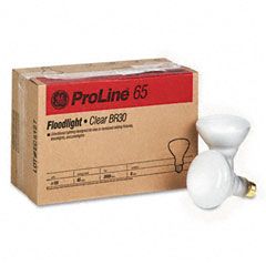 GE Incandescent Indoor Floodlight Bulbs w/Reflector, 65 Watts, 130 Volt, 6/Carton GEL24705