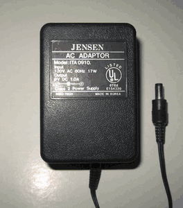 Genuine JENSEN ITA0910 AC ADAPTER 9V 1.0A CLASS 2 POWER SUPPLY