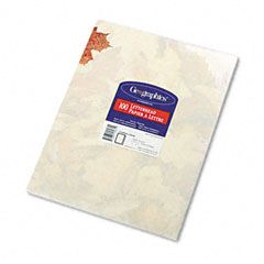 Geographics Design Paper, 24 lbs., Crushed Leaves, 8-1/2 x 11, Ivory, 100/Pack GEO53064