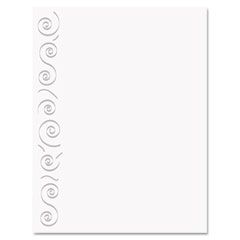Geographics Design Paper, 24 lbs., Swirl, 8-1/2 x 11, White, 40/Pack GEO47368