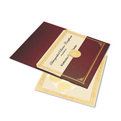 Geographics Ivory/Gold Foil Embossed Award Cert. Kit, Bronze Cover, 8-1/2 x 11, 6/Pk. GEO47483