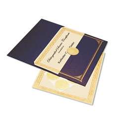 Geographics Ivory/Gold Foil Embossed Award Certificate Kit, Gray Metallic Cover, Ltr, 6/Pack GEO47482
