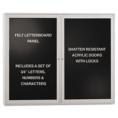 Ghent Enclosed Letterboard, 48 x 36 GHEPA23648BBK