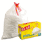 Glad Drawstring Tall Kitchen Bags, 13 gallon, .95mil, 24 x 48, White, 100/Box COX78374