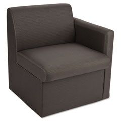Global Braden Single Seat Reception Chair w/Left Arm, 24 x 27-1/2 x 30, Charcoal Gray GLB7870LQL11