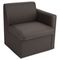 Global Braden Single Seat Reception Chair w/Left Arm, 24 x 27-1/2 x 30, Charcoal Gray GLB7870LQL11