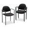 Global Comet Series Stacking Arm Chair, Black Olefin Fabric, 3/Carton GLB2171BKIM06