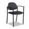 Global Comet Series Stacking Arm Chair, Gray Polypropylene Fabric, 3/Carton GLB2171BKPB04